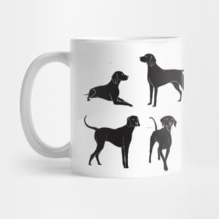 German dog silhoutte art design #5 Mug